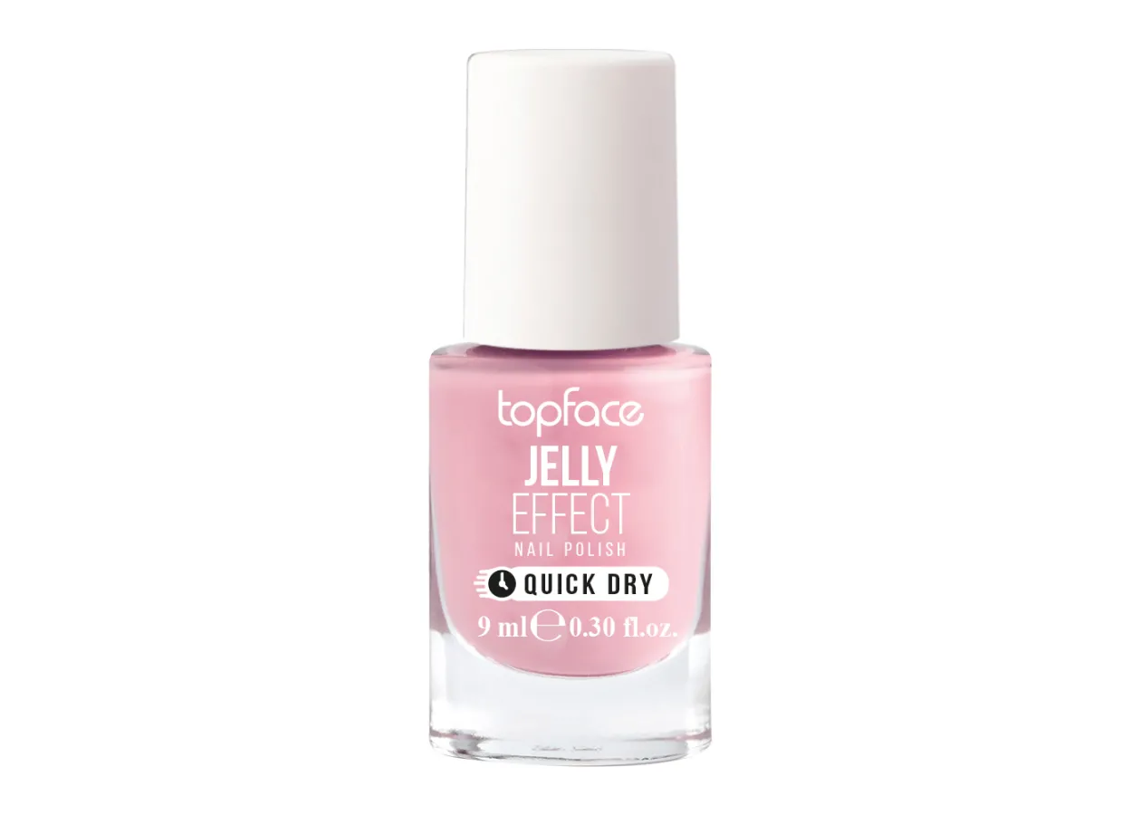 Лак для нігтів Topface Jelly Effect 066 (рожевий з золотим шиммером) PT110 (9 мл)