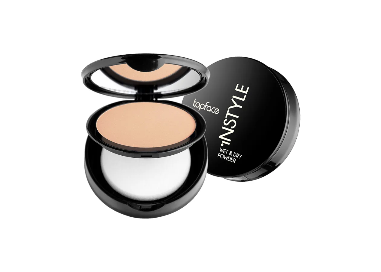 Пудра компактна Topface Instyle Wet & Dry Powder 007 Sand Beige (насичений бежевий) PT261 (12 г)