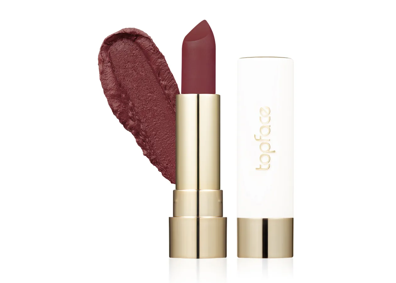 Помада для губ м’яка матова TopFace ProHD Soft Matte 022 Idol (лілово-бордовий) PT158 (4 г)