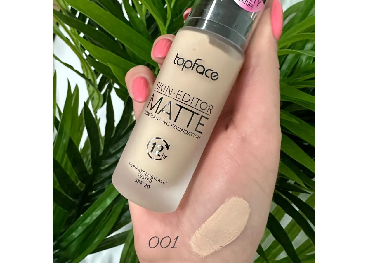 Тональний крем Topface Skin Editor Matte 001 Pink Beige (рожево-бежевий) PT465 (32 мл) - Фото 2