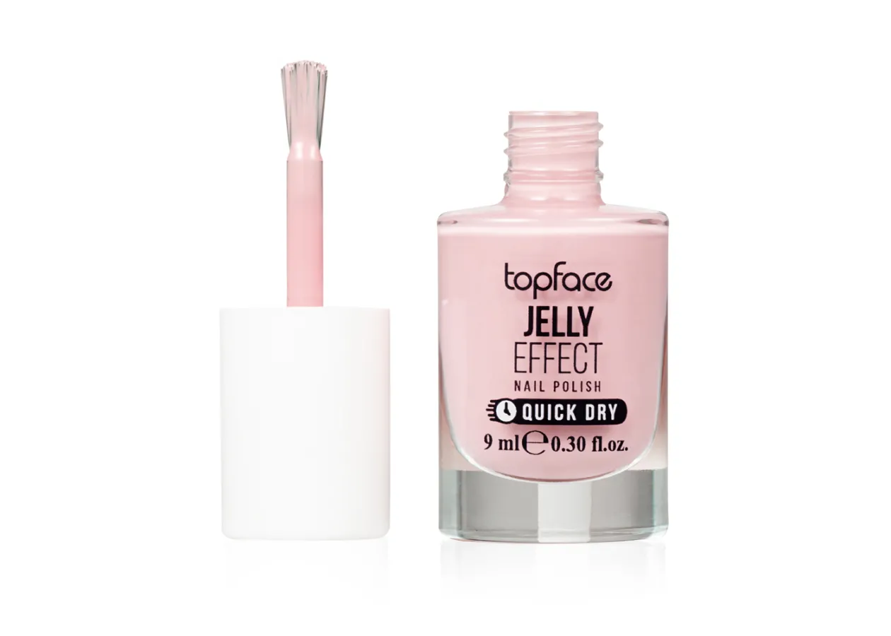 Лак для нігтів Topface Jelly Effect 004 (рожевий френч напівпрозорий) PT110 (9 мл)