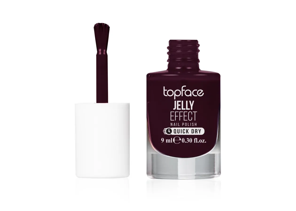 Лак для нігтів Topface Jelly Effect 076 (темний сливовий) PT110 (9 мл)