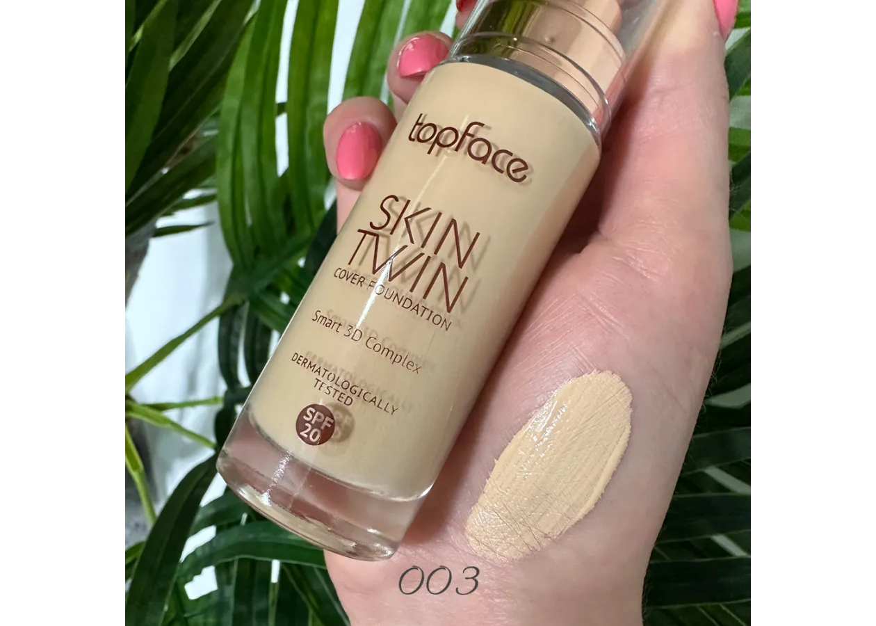 Тональна основа Topface Skin Twin Cover 003 Light Beige (світло-бежевий) PT464 (32 мл) - Фото 2