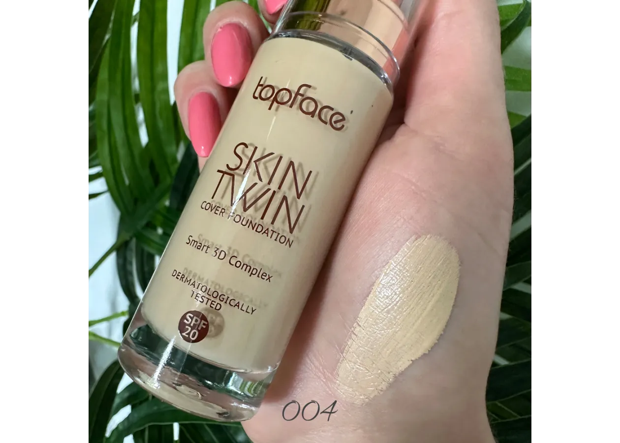 Тональна основа Topface Skin Twin Cover 004 Nude (бежевий) PT464 (32 мл) - Фото 2